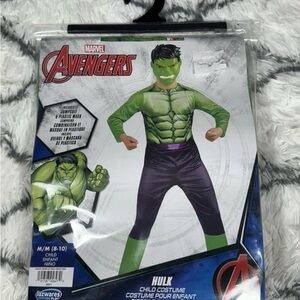 MARVEL The Hulk Avengers Jumpsuit Mask Costume Cosplay Child M (8-10) *NEW*
